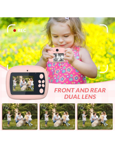 Cámara Instantánea Mafiti Q5 para Niños 48MP Rosa