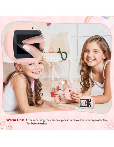 Cámara Instantánea Mafiti Q5 para Niños 48MP Rosa