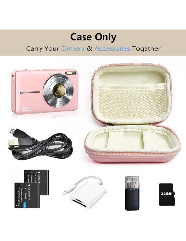 Funda de Cámara Digital Linpr Rosa para KODAK PIXPRO y Canon