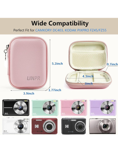Funda de Cámara Digital Linpr Rosa para KODAK PIXPRO y Canon
