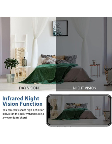 Cámara Oculta Reloj DAIFAC 1080P HD WiFi Detección Movimiento