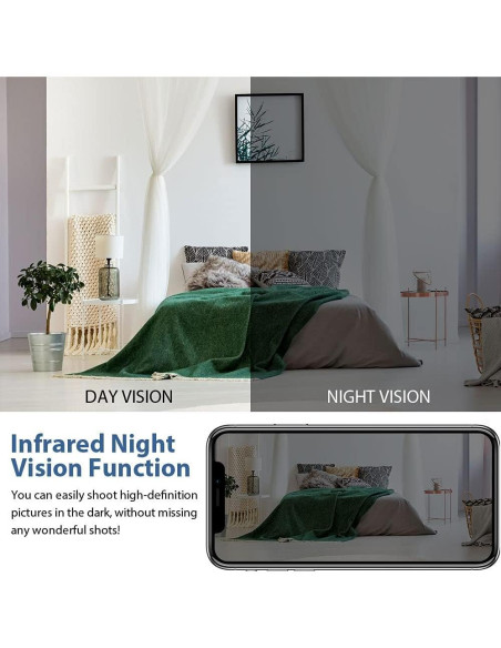 Cámara Oculta Reloj DAIFAC 1080P HD WiFi Detección Movimiento