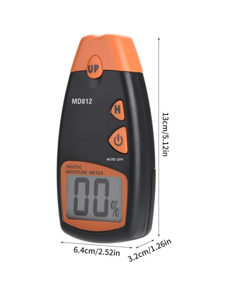 Medidor de Humedad Digital MD812 con Pantalla LCD y Bolsa