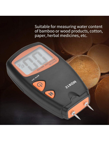 Medidor de Humedad Digital MD812 con Pantalla LCD y Bolsa