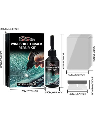 Kit de Reparación de Parabrisas Sqsxgz BLXFL001 - Resina Profesional