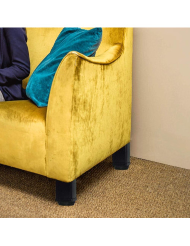 Piernas de Mueble Metálicas Ajustables QLLY 10.2 cm Juego de 4 Negro