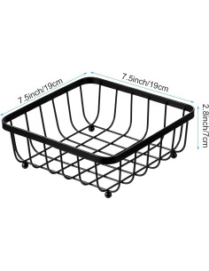 Soporte de Servilletas de Metal Hotop 2 Piezas Negro 20x20 cm 2