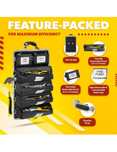 Organizador de Bolsa de Herramientas Luxadar 6 Bolsillos Desmontables 2