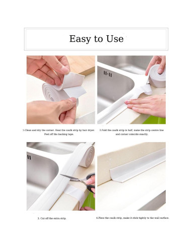 Cinta de Sellado Autoadhesiva PVC Sehfupoye 3 Rollos 38mm x 3.2m