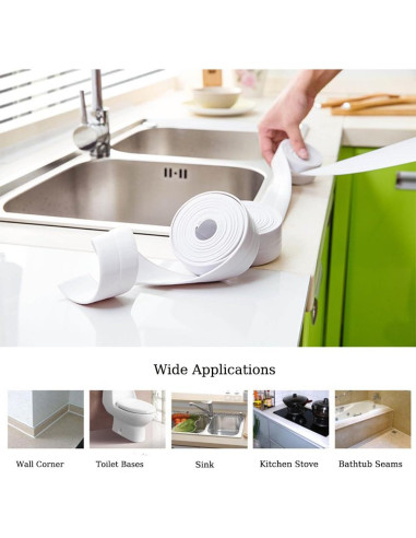 Cinta de Sellado Autoadhesiva PVC Sehfupoye 3 Rollos 38mm x 3.2m