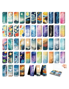 48 Marcadores Magnéticos LUAVIARU - Clips de Página Coloridos