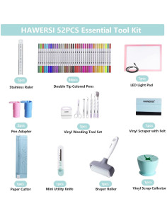 Juego de Herramientas de Manualidades HAWERSI 52 Piezas 2