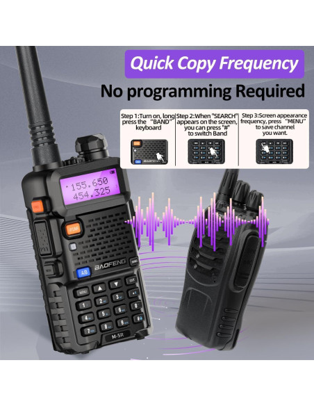 Radio Portátil Baofeng UV-5R M-5R 8W Cargador USB-C 128 Canales