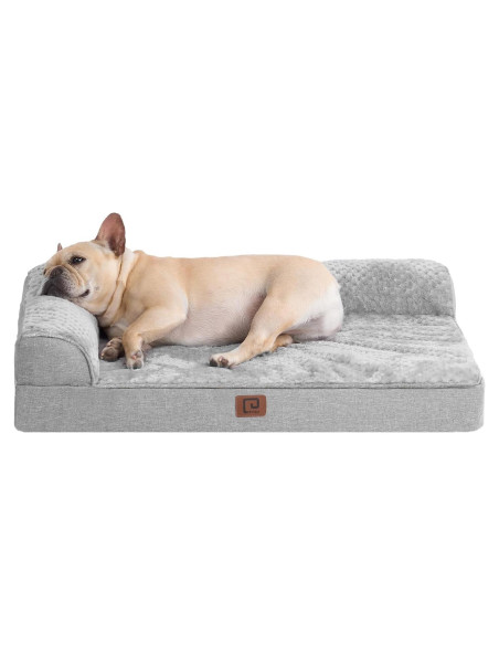 Cama para Perros EHEYCIGA Ortopédica Impermeable 76x51 cm Gris