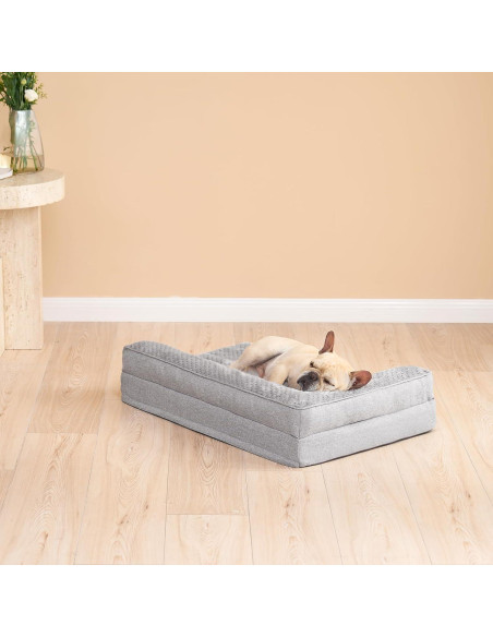 Cama para Perros EHEYCIGA Ortopédica Impermeable 76x51 cm Gris
