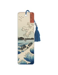 Marcador de Libros Hiroshige El Mar en Satta con Borla