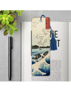 Marcador de Libros Hiroshige El Mar en Satta con Borla 2