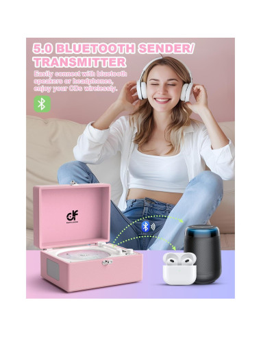 Reproductor de CD Bluetooth DANFI AUDIO DF-003 Rosa