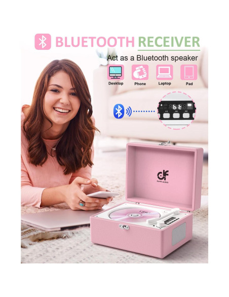Reproductor de CD Bluetooth DANFI AUDIO DF-003 Rosa