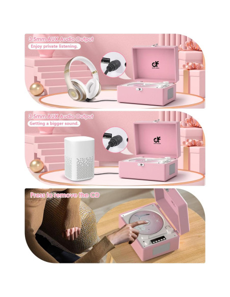 Reproductor de CD Bluetooth DANFI AUDIO DF-003 Rosa