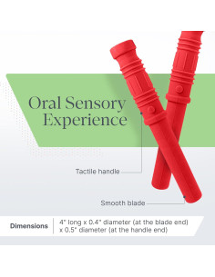 Collar Masticable ARK Bite Saber Rojo - Sensorial Grado Médico 2