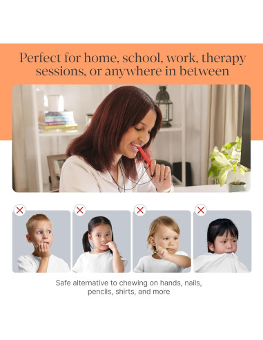 Collar Masticable ARK Bite Saber Rojo - Sensorial Grado Médico