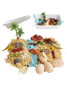 Caja Sensorial Beright con Arena de 2 Colores y Dinosaurios