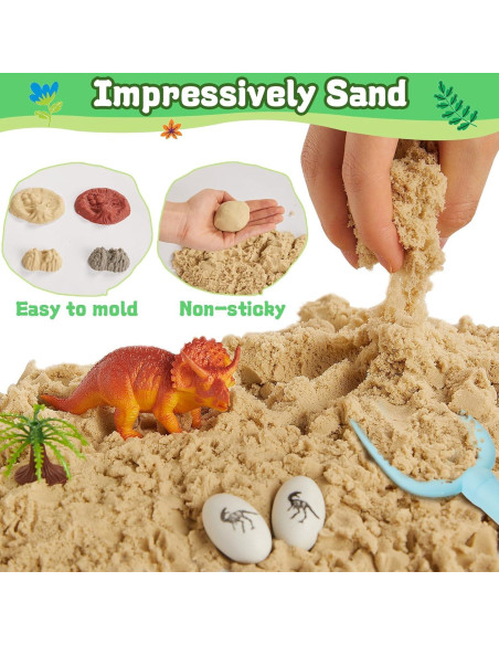 Caja Sensorial Beright con Arena de 2 Colores y Dinosaurios