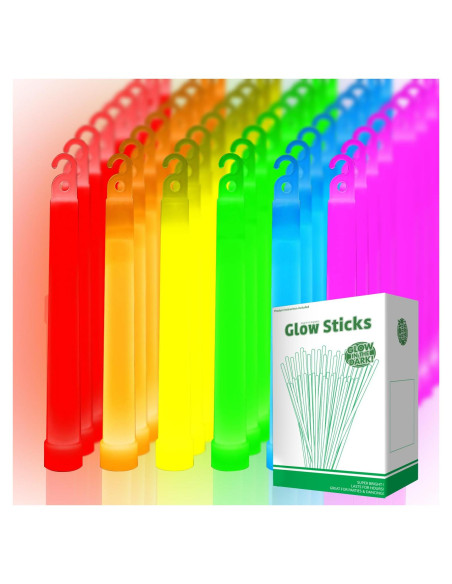 96 Palos de Luz Brillantes OMNISAFE 15 cm para Fiestas y Emergencias