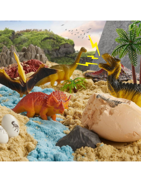 Caja Sensorial Beright con Arena de 2 Colores y Dinosaurios