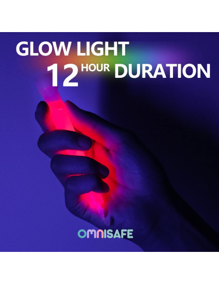 96 Palos de Luz Brillantes OMNISAFE 15 cm para Fiestas y Emergencias