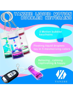 Juego de 3 llaveros sensoriales YANZHE para niños 2