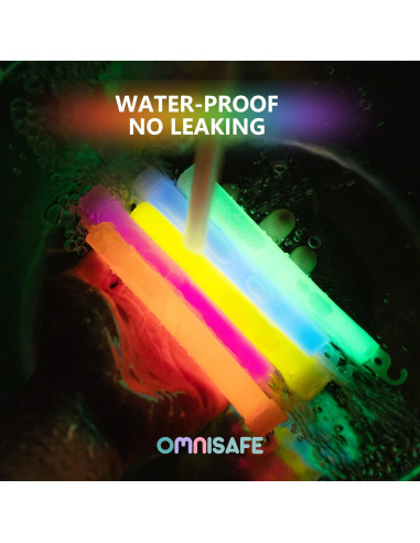 96 Palos de Luz Brillantes OMNISAFE 15 cm para Fiestas y Emergencias