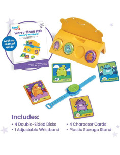 Pulsera Sensorial Antiestrés hand2mind con 4 Amigos de Piedra 2