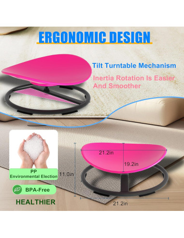 Silla Giratoria Sensorial CHICAURA para Niños Rosa 100 kg