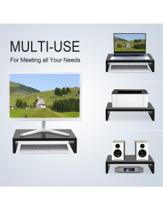 Soporte para Monitor TEAMIX de Madera 36 cm con Almacenamiento 2