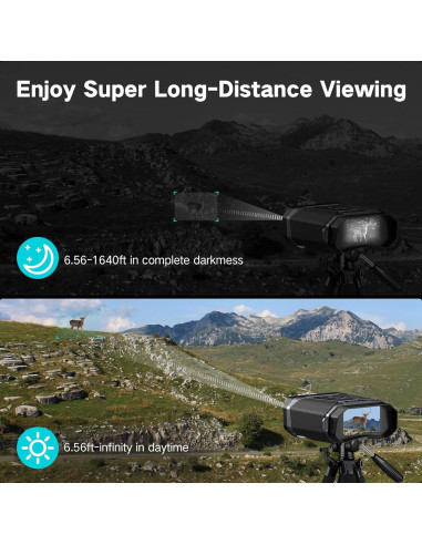 Gafas de Visión Nocturna DOOCK 4K, Zoom 8X, Batería 5200mAh