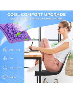 Cojín de Gel TushGuard Grande para Sillas de Oficina Transpirable 2