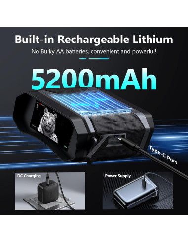 Gafas de Visión Nocturna DOOCK 4K, Zoom 8X, Batería 5200mAh