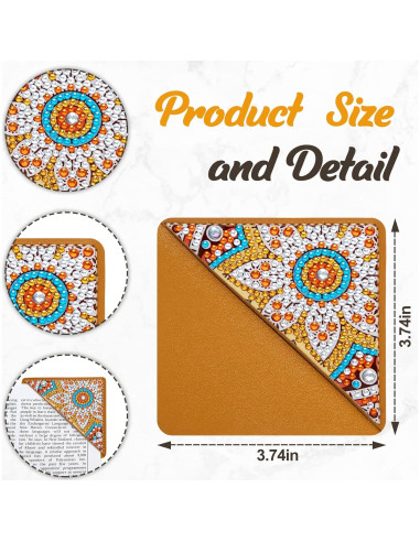 4 Marcadores de Pintura de Diamante Wivico Mandala DIY