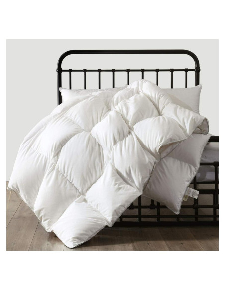 Edredón de Plumas de Ganso APSMILE King 304.8x248.9 cm Blanco