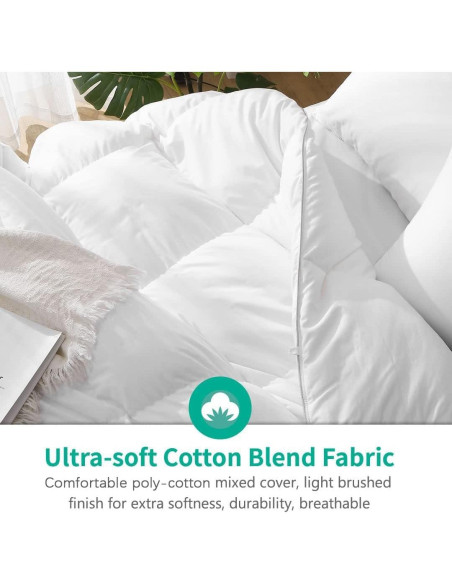 Edredón de Plumas de Ganso APSMILE King 304.8x248.9 cm Blanco