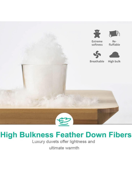 Edredón de Plumas de Ganso APSMILE King 304.8x248.9 cm Blanco