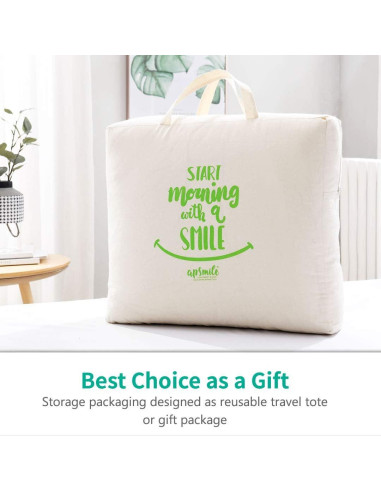 Edredón de Plumas de Ganso APSMILE King 304.8x248.9 cm Blanco