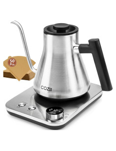 Hervidor Eléctrico COZII Cuello de Ganso 0.9L 1200W Plata