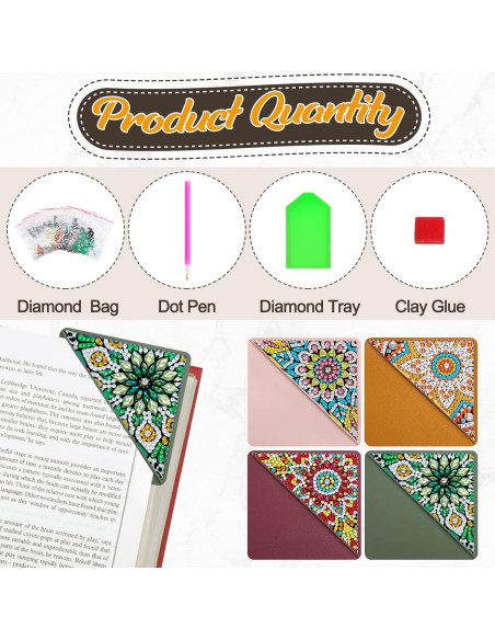 4 Marcadores de Pintura de Diamante Wivico Mandala DIY