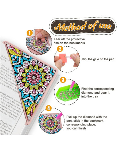 4 Marcadores de Pintura de Diamante Wivico Mandala DIY