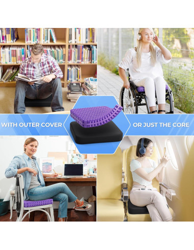 Cojín de Gel TushGuard Grande para Sillas de Oficina Transpirable