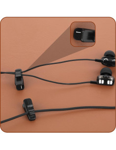 24 Clips para Cable de Auriculares Styquenzer Negro 2