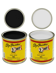 Kit de Pintura Esmalte 1 Shot Blanco y Negro 0.118L 2